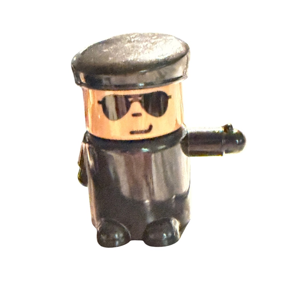 Vintage‎ Micro Machines Z-Bots Black Figure Beret Sunglasses Galoob 90s Toy